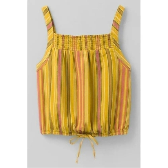 Prana Little Palm Cami Top in leapfrog stripe size XLarge NWT - Picture 3 of 10